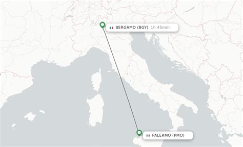 Distance from Milano to Palermo .